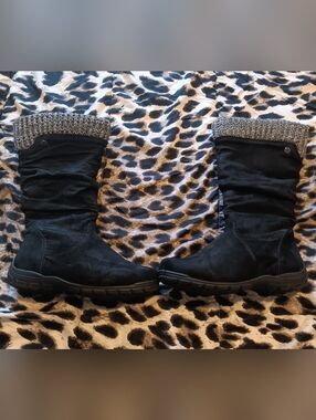 2 For 25$ Ardene Black Knit Cuff Ankle Boots